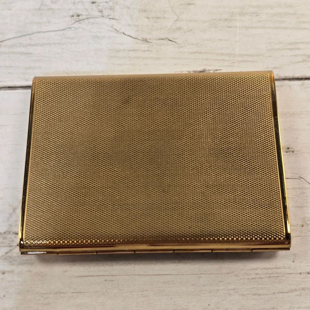 Vintage 1950s Coty Golden Envelope Loose Powder Vanity Compact
